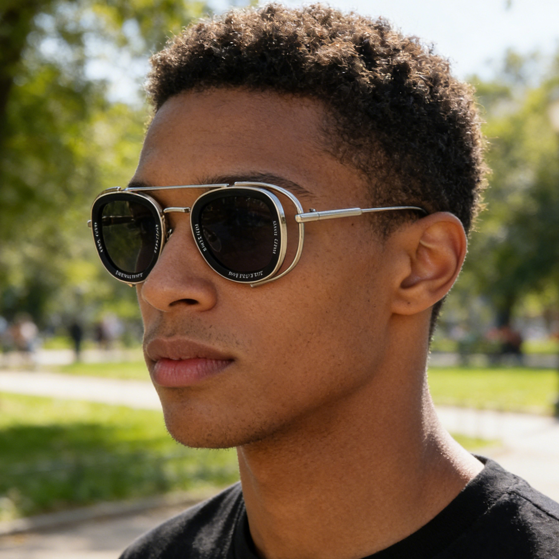 Men's High-End Oval Sunglasses - Vintage Luxury Driving UV400 Eyewear Custom Eyewear