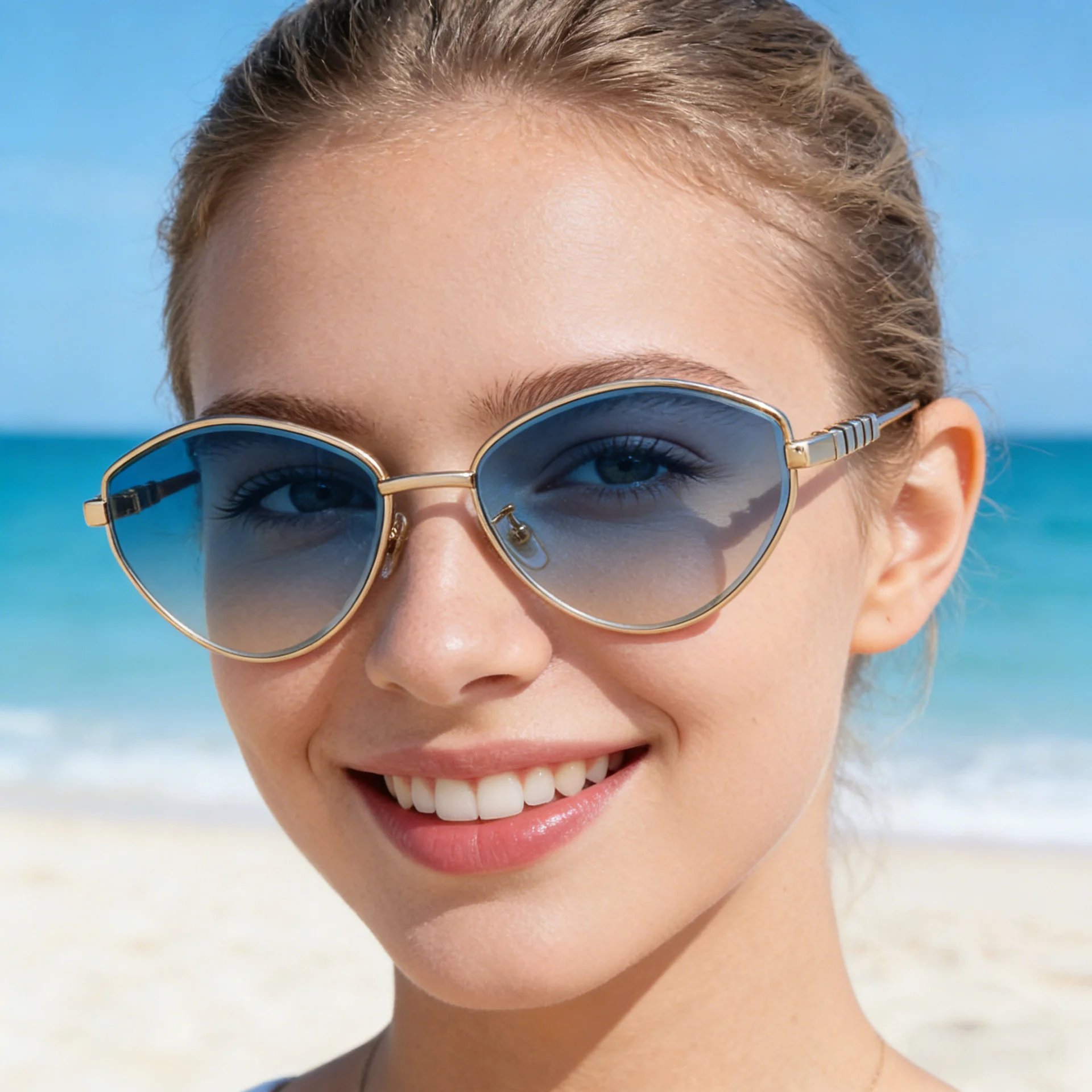 Black Metal Women's Fashion Cat Eye Sunglasses - Trendy Street Style UV400 Outdoor Shades - Details 3