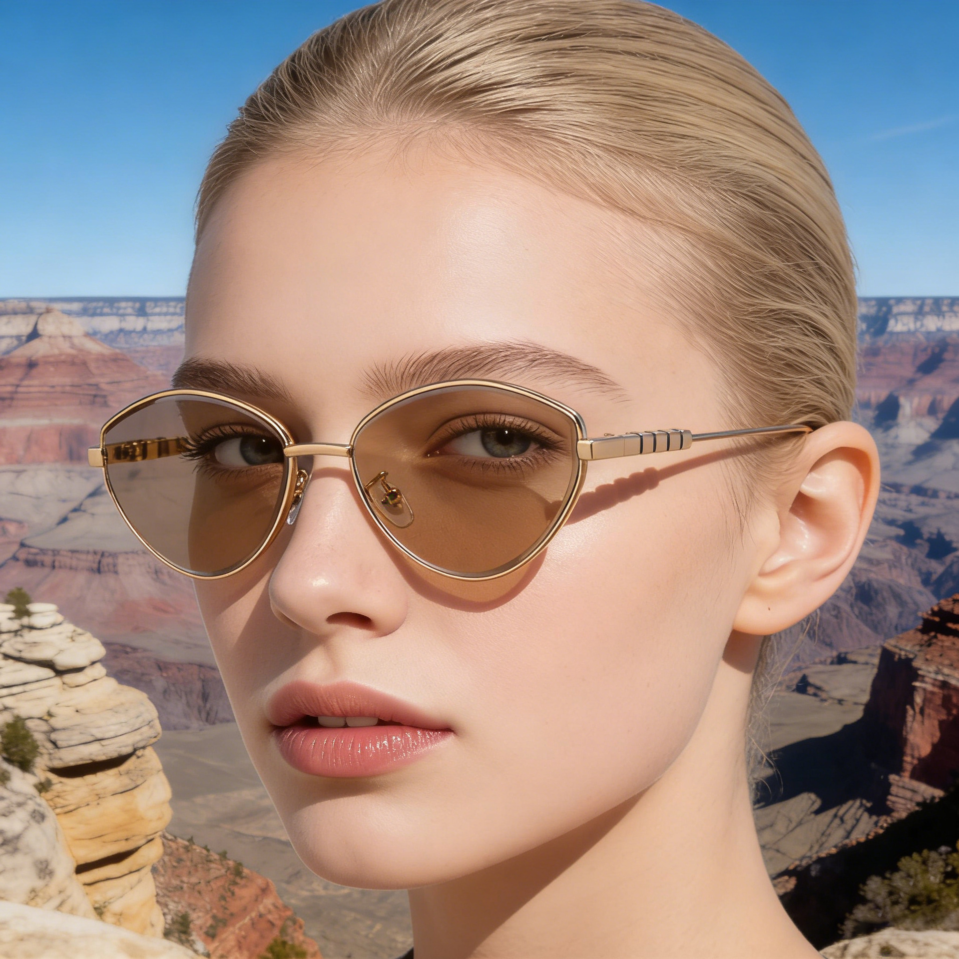 Women's Fashion Cat Eye Sunglasses - Trendy Street Style UV400 Outdoor Shades Custom Eyewear