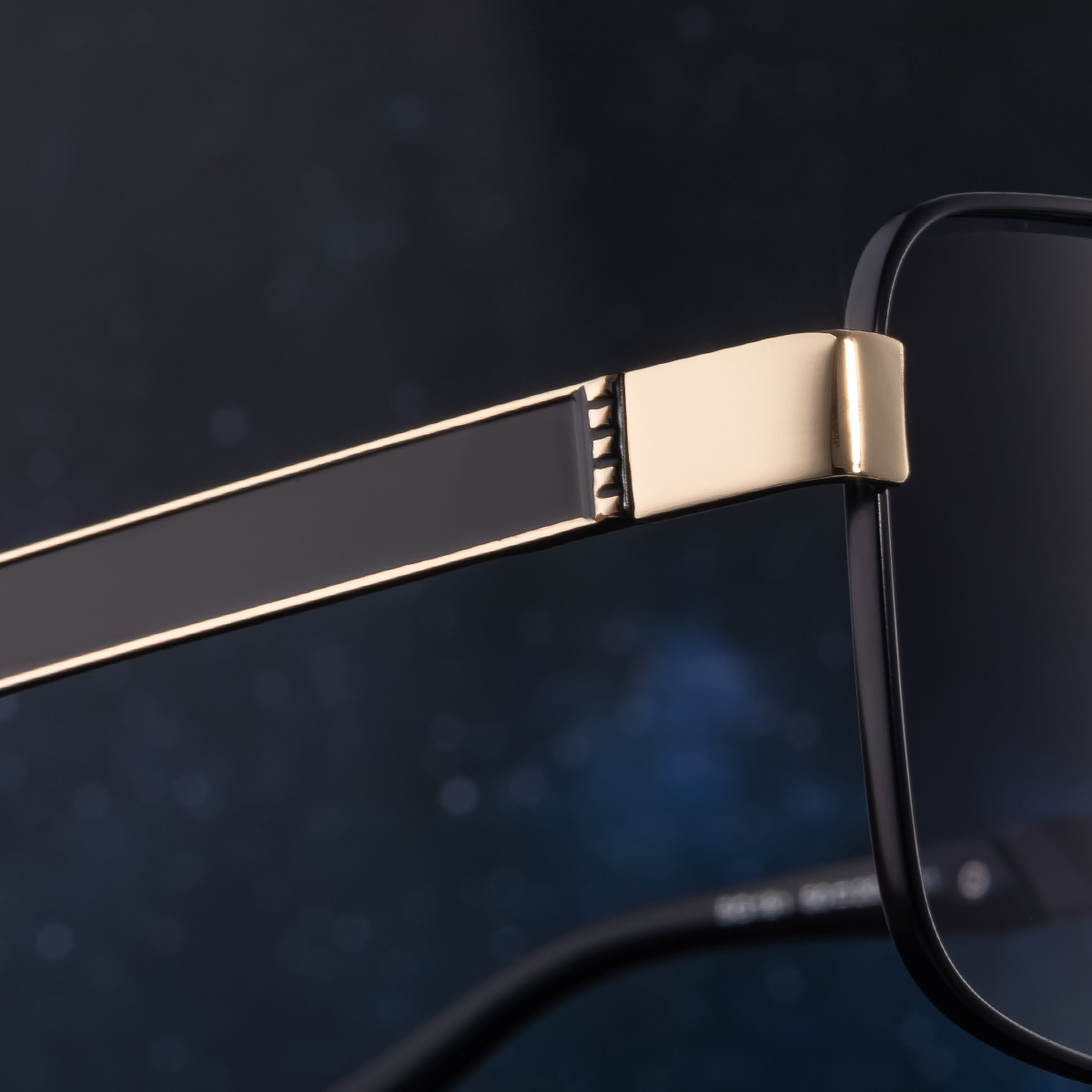 Black plastic+Metal Men's Fashion Square Sunglasses - Retro UV400 Driving Sun Glasses Wholesale - Details 4