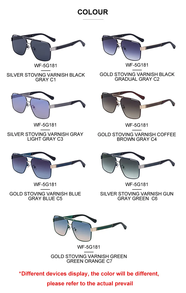 Black plastic+Metal Men's Fashion Square Sunglasses - Retro UV400 Driving Sun Glasses Wholesale - Details 12