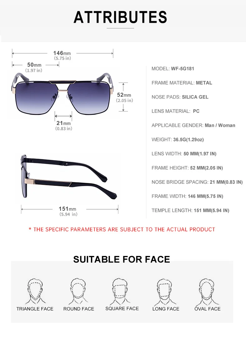 Black plastic+Metal Men's Fashion Square Sunglasses - Retro UV400 Driving Sun Glasses Wholesale - Details 13