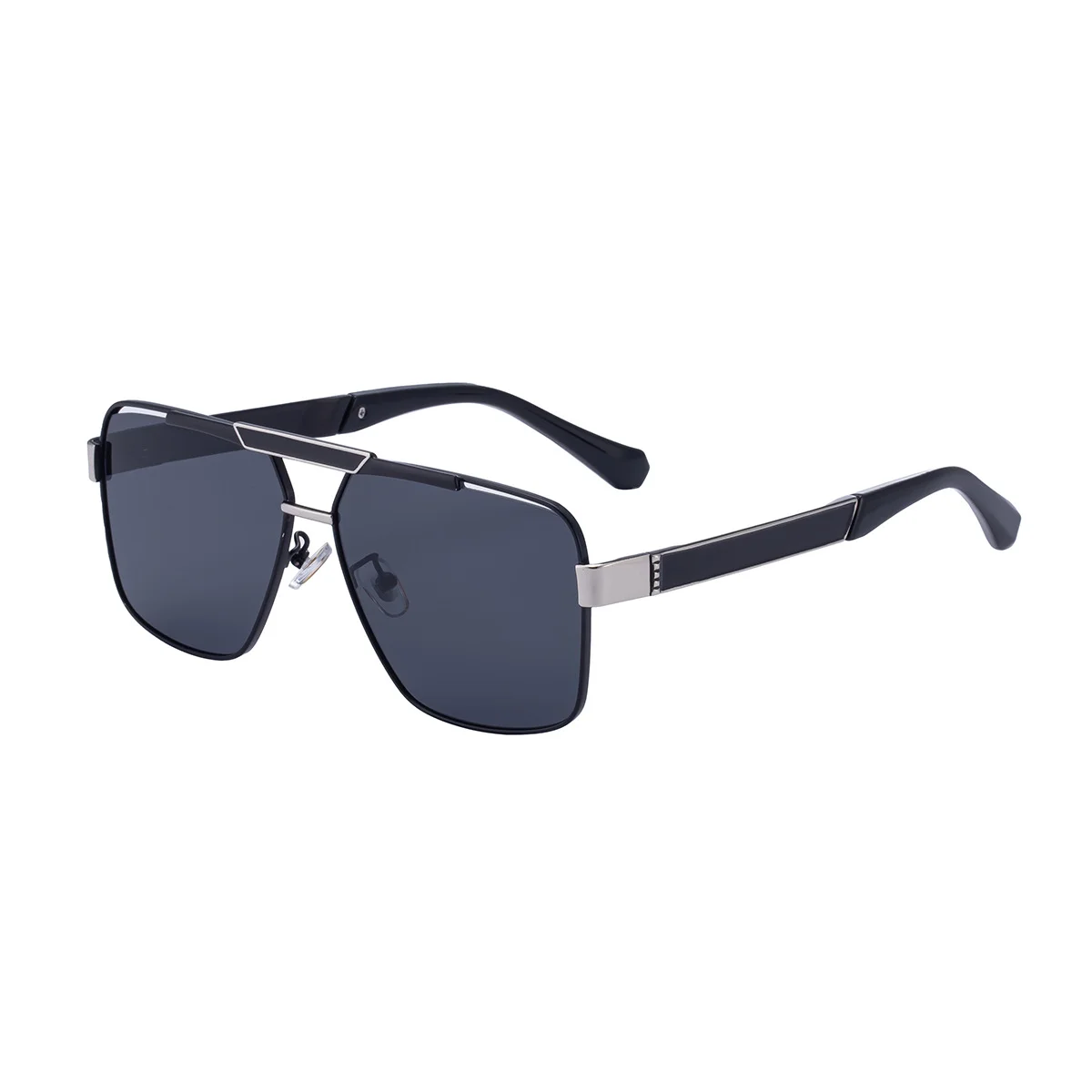 Black plastic+Metal Men's Fashion Square Sunglasses - Retro UV400 Driving Sun Glasses Wholesale - View 5