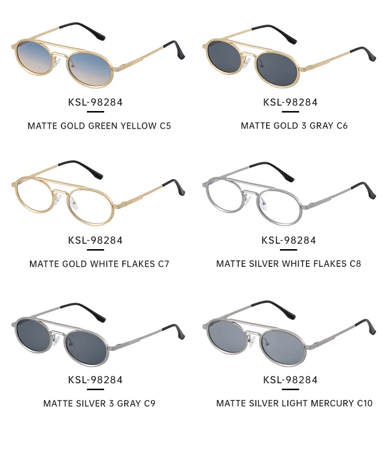 Black PC Unisex Retro Oval Sunglasses - Premium Spring Hinge Fashion Sun Glasses - Details 9