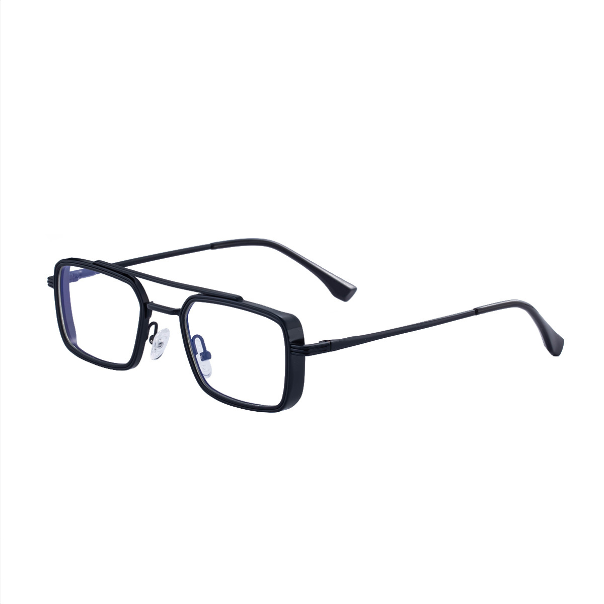 Black Metal Men's Metal Square Sunglasses - Premium UV400 Fashion Sun Glasses - View 5