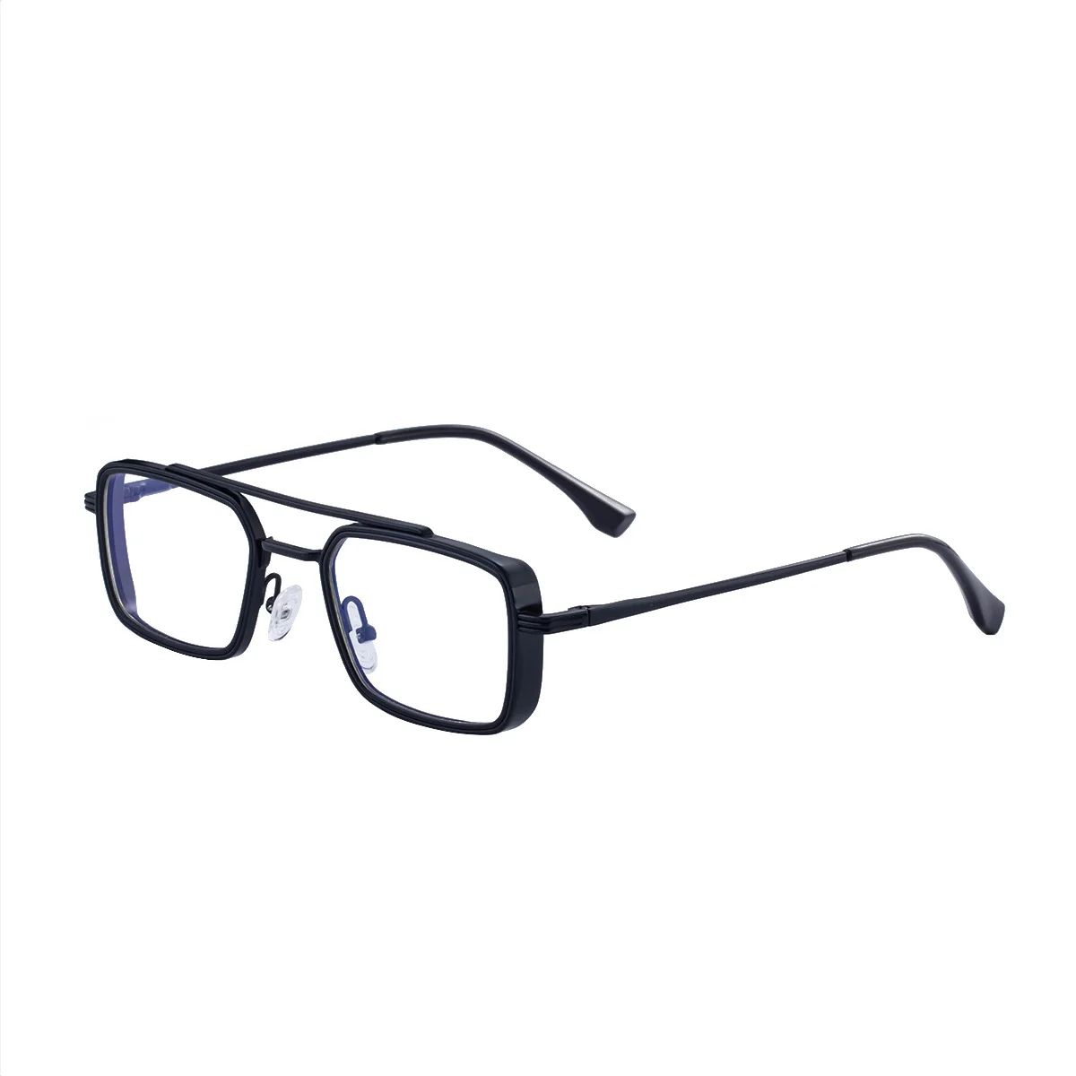 Black Metal Men's Metal Square Sunglasses - Premium UV400 Fashion Sun Glasses - View 5