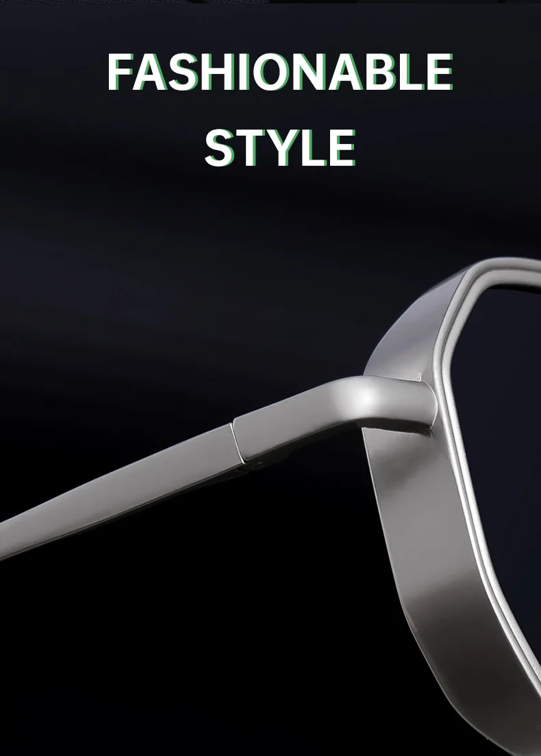 Black Metal Men's Irregular Metal Sunglasses - Premium Slingshot Temple UV400 Shades - Details 2