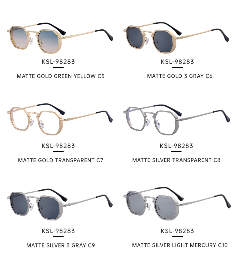 Black Metal Men's Irregular Metal Sunglasses - Premium Slingshot Temple UV400 Shades - Details 9