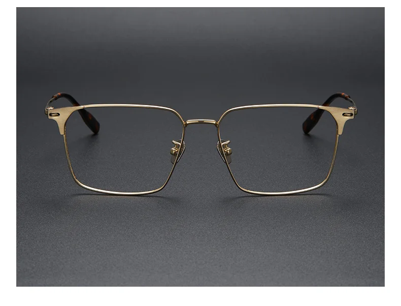  Titanium Pure Titanium Glasses Frame Men Retro Glasses Ultra Light - Details 11