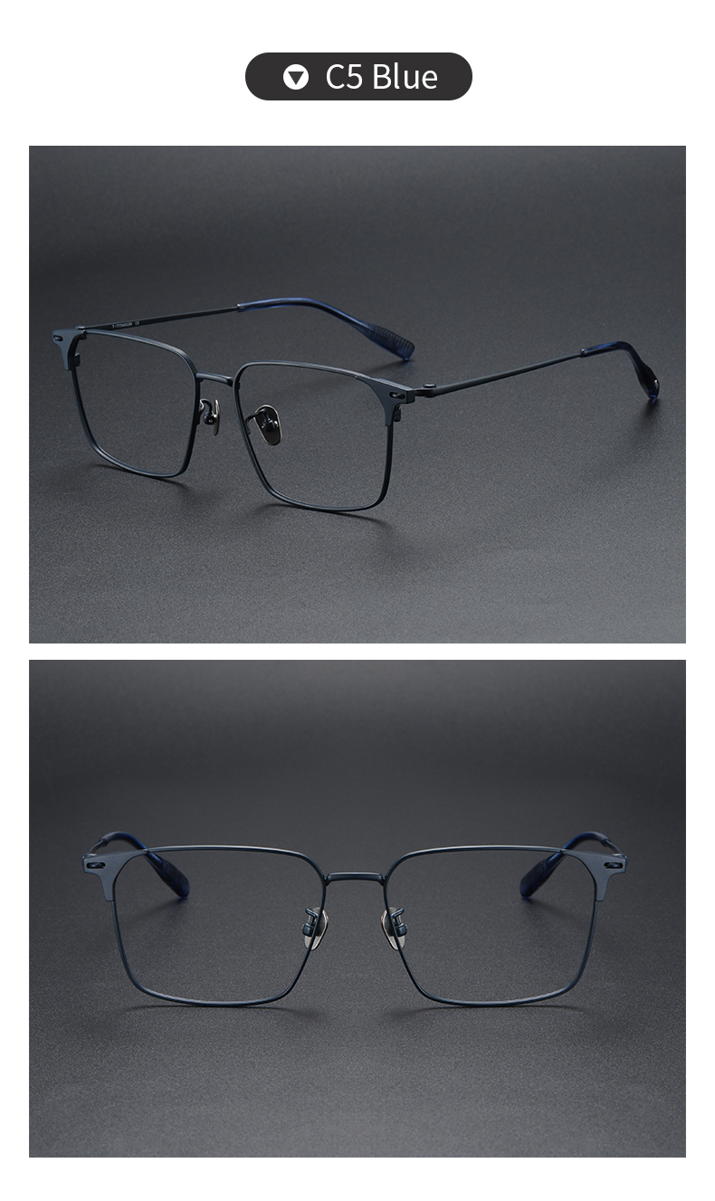 Titanium Pure Titanium Glasses Frame Men Retro Glasses Ultra Light - Details 15