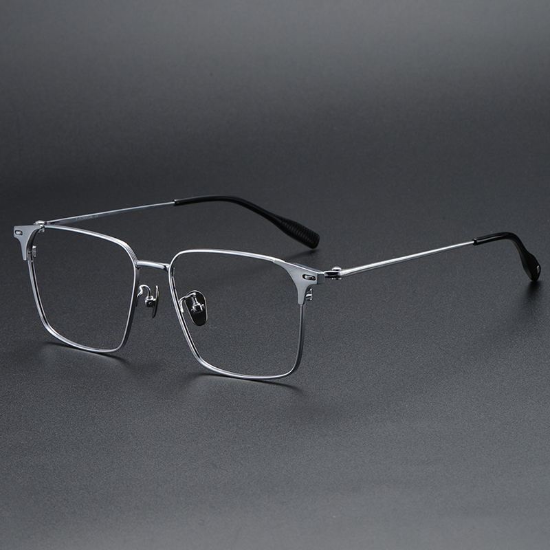 Pure Titanium Glasses Frame Men Retro Glasses Ultra Light