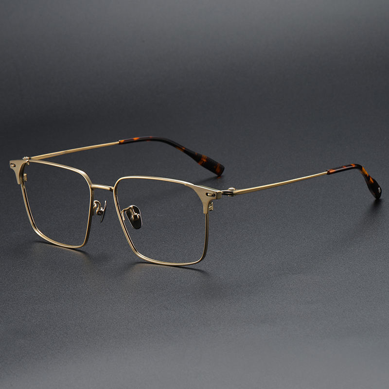 Titanium Pure Titanium Glasses Frame Men Retro Glasses Ultra Light - View 4