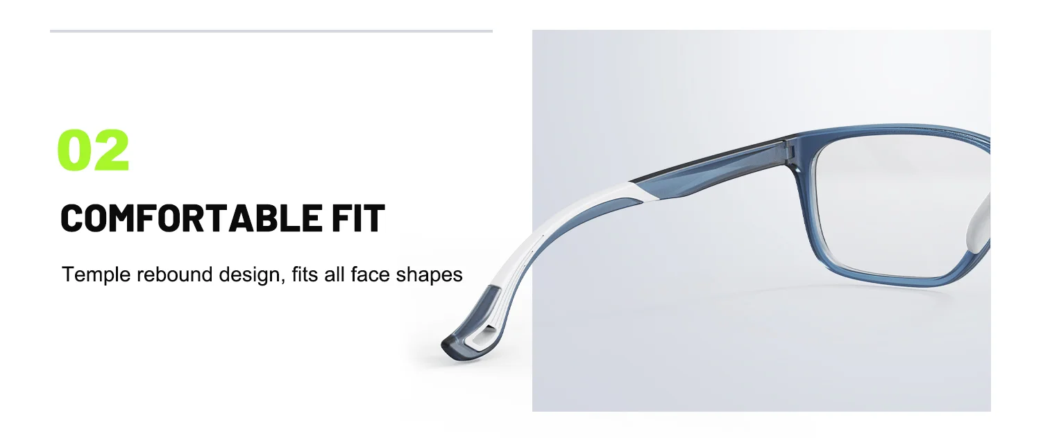  TR90 Custom High Quality Flexile TR90 Eye Spectacle Frame Wholesale New Arrivals Sports Optical Eyewear Glasses for Men Women - Details 5