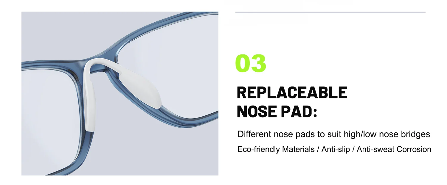 TR90 Custom High Quality Flexile TR90 Eye Spectacle Frame Wholesale New Arrivals Sports Optical Eyewear Glasses for Men Women - Details 6