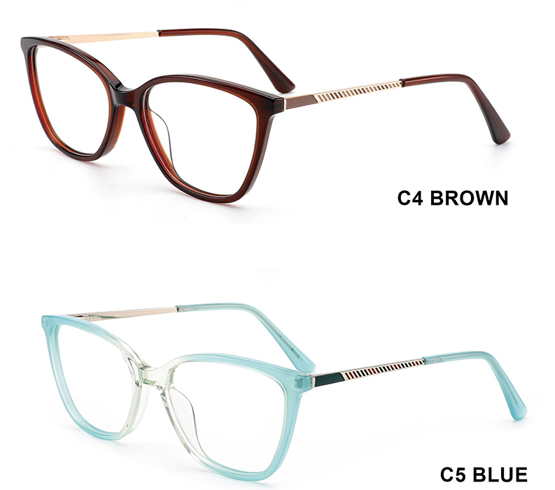TR-90 Cat Eye Luxury Computer Eyeglasses with TR Frames Fashionable Solid Pattern Women's Glasses for All Face Sizes - Details 3
