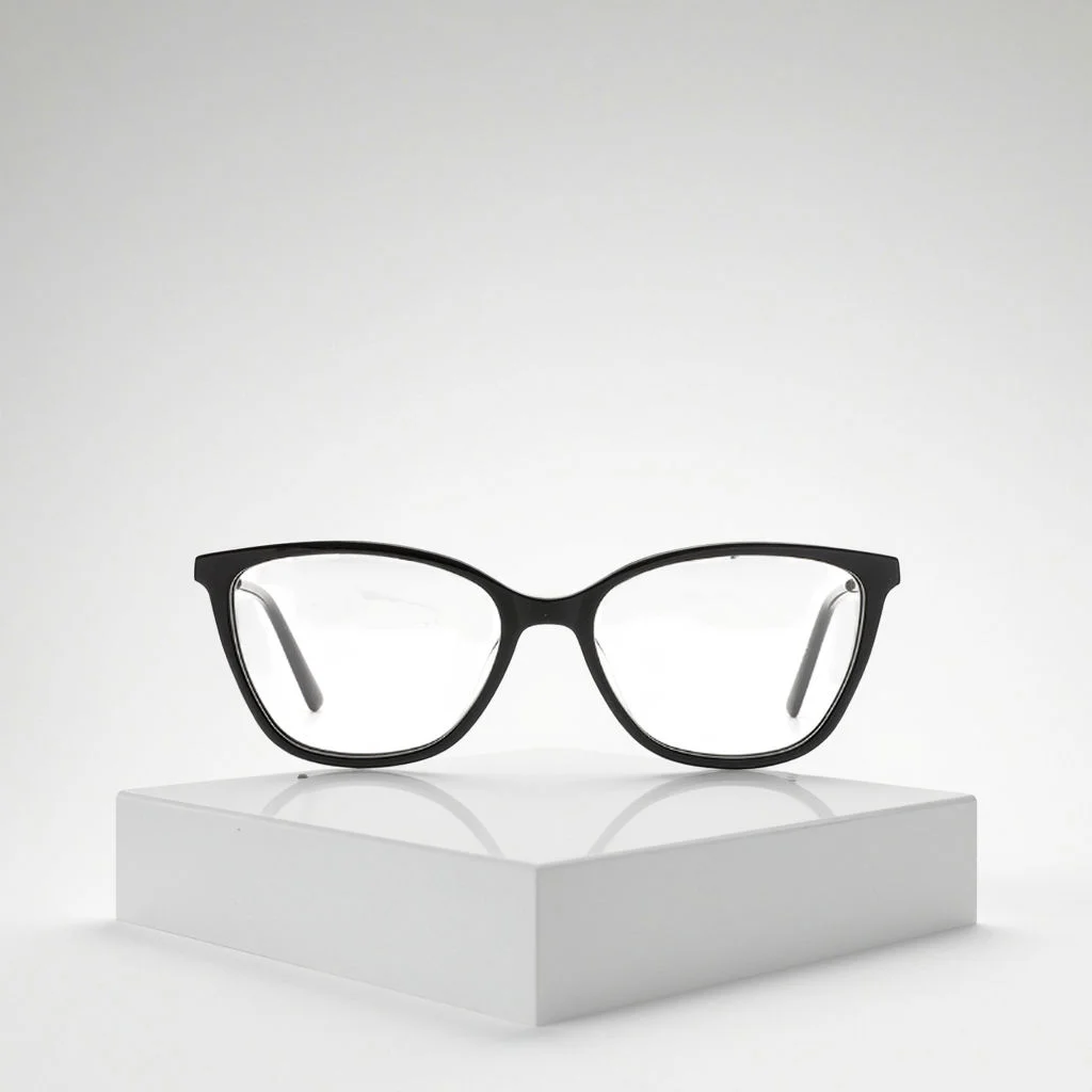 Cat Eye Luxury Computer Eyeglasses with TR Frames Fashionable Solid Pattern Women's Glasses for All Face Sizes