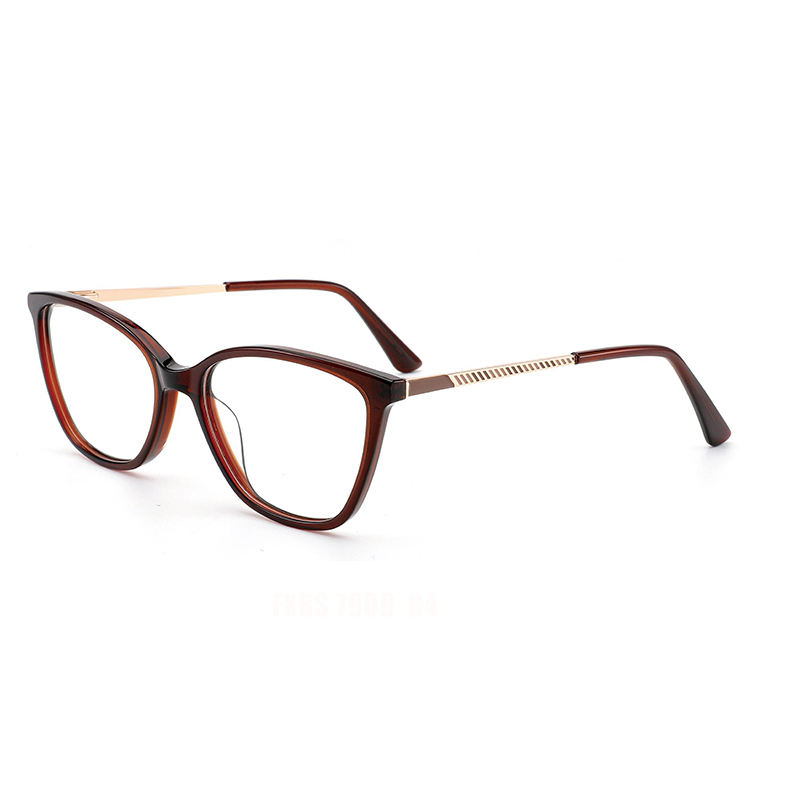 TR-90 Cat Eye Luxury Computer Eyeglasses with TR Frames Fashionable Solid Pattern Women's Glasses for All Face Sizes - View 5
