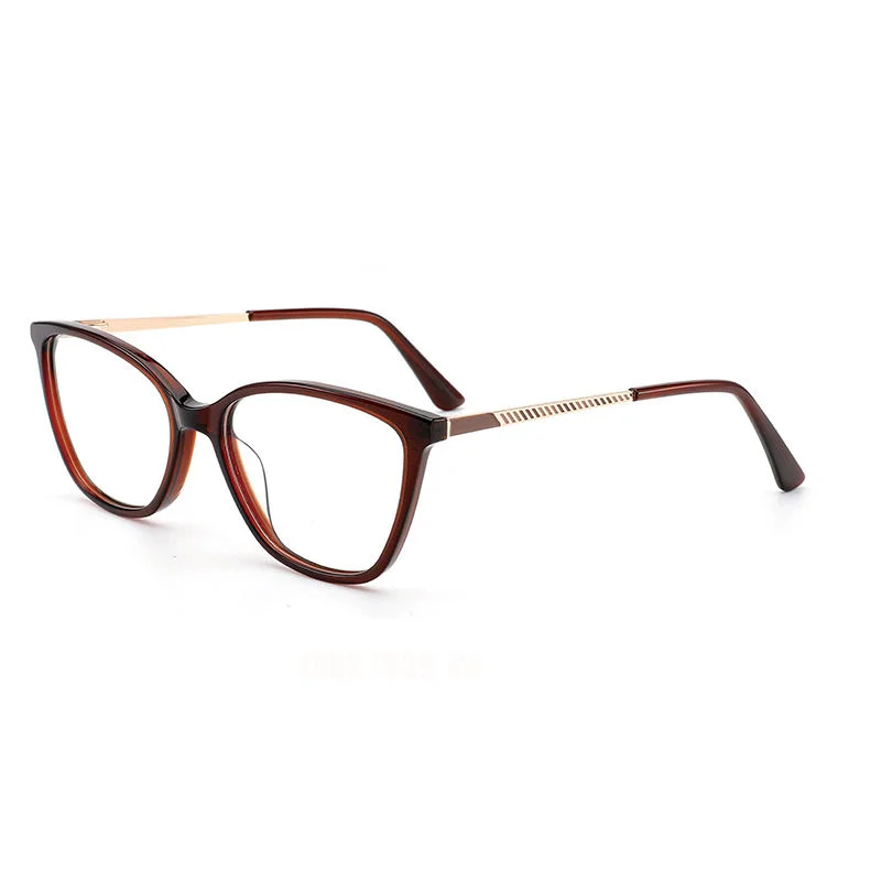 TR-90 Cat Eye Luxury Computer Eyeglasses with TR Frames Fashionable Solid Pattern Women's Glasses for All Face Sizes - View 5