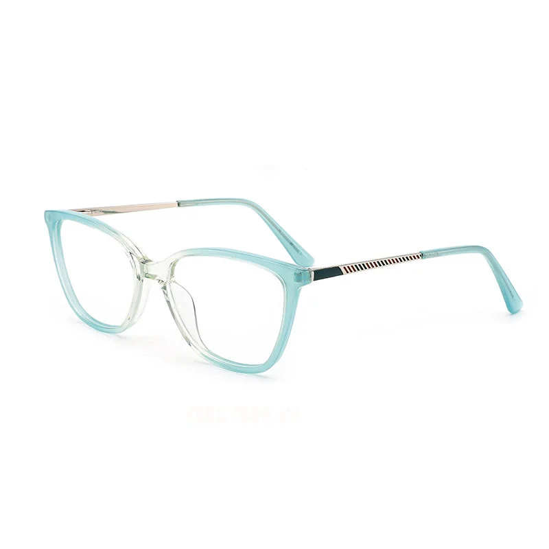  TR-90 Cat Eye Luxury Computer Eyeglasses with TR Frames Fashionable Solid Pattern Women's Glasses for All Face Sizes - View 6