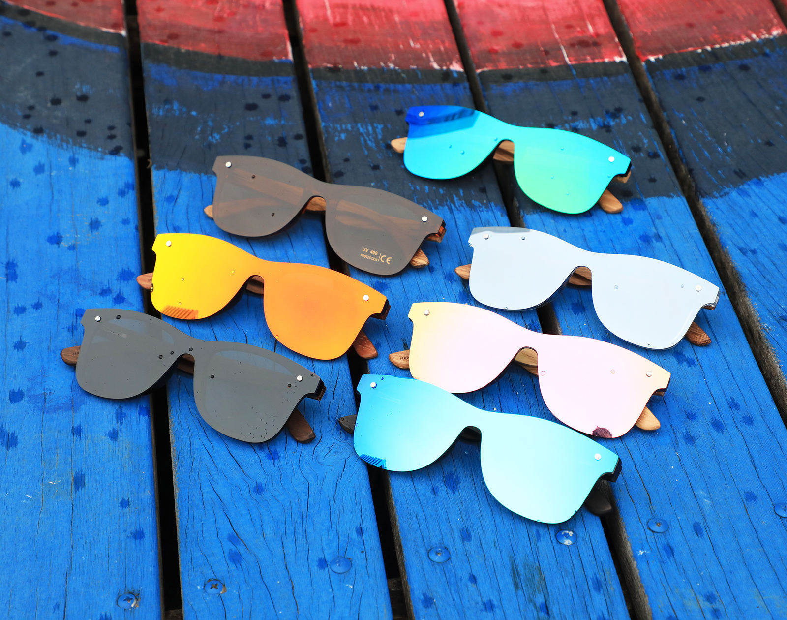 Red, Blue, S Black, Brown, Pink... Wooden+PC Hot Selling Factory Print Logo Wooden Sunglasses 2025 Custom Polarized Mirror Wood Bamboo Black Sunglasses for Unisex - View 2