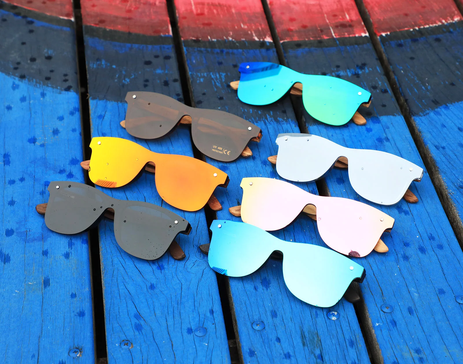 Hot Selling Factory Print Logo Wooden Sunglasses 2025 Custom Polarized Mirror Wood Bamboo Black Sunglasses for Unisex