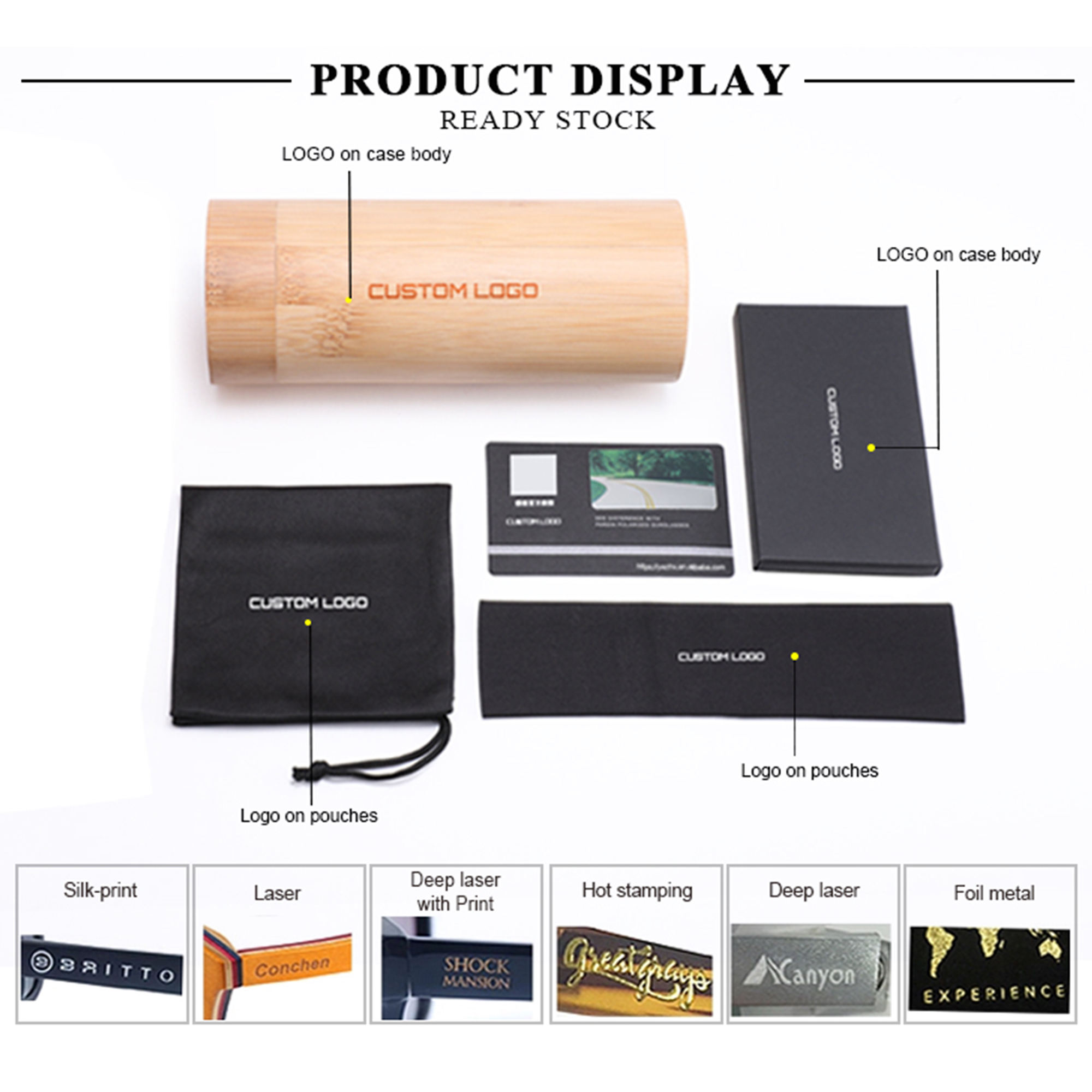 Hot Selling Factory Print Logo Wooden Sunglasses 2025 Custom Polarized Mirror Wood Bamboo Black Sunglasses for Unisex Custom Eyewear