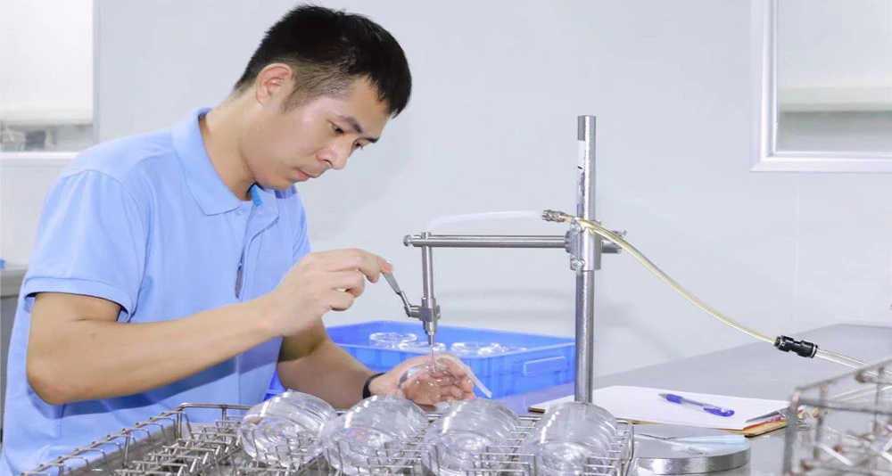 Monomer Dispensing Station — Hermitin Optical Manufacturing Facility