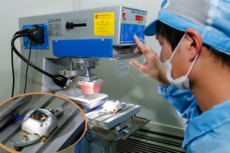 Automated Pad Printing Machine — Hermitin Optical Manufacturing Facility